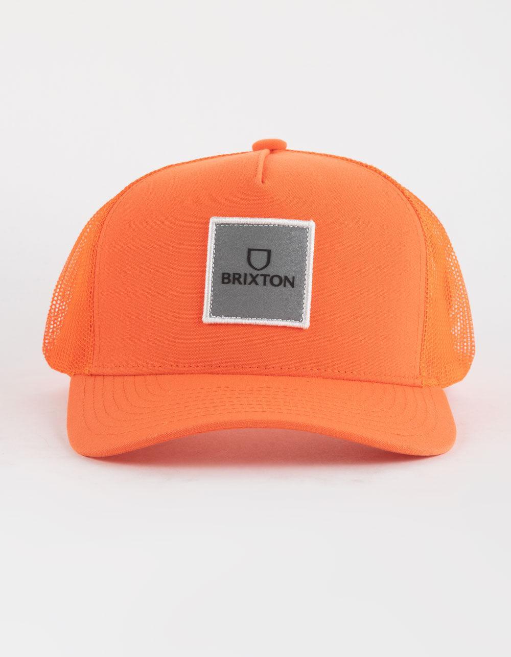 BRIXTON Alpha Block Netplus MP Mens Trucker Hat - ORANGE Product Image