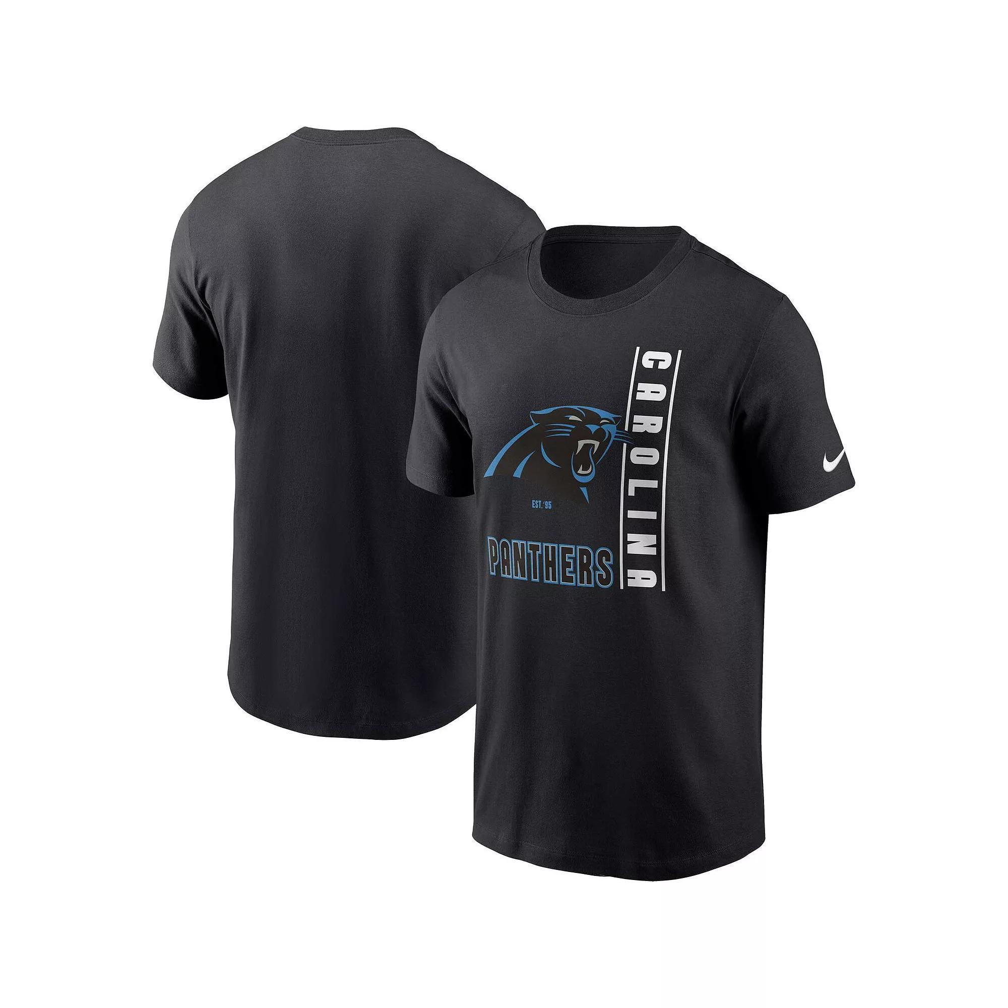 Men's Nike  Black Carolina Panthers Lockup Essential T-Shirt, Size: 2XL Product Image