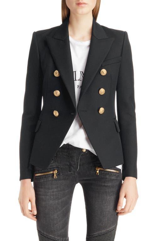 Womens Double-Breasted Wool Jacket Product Image