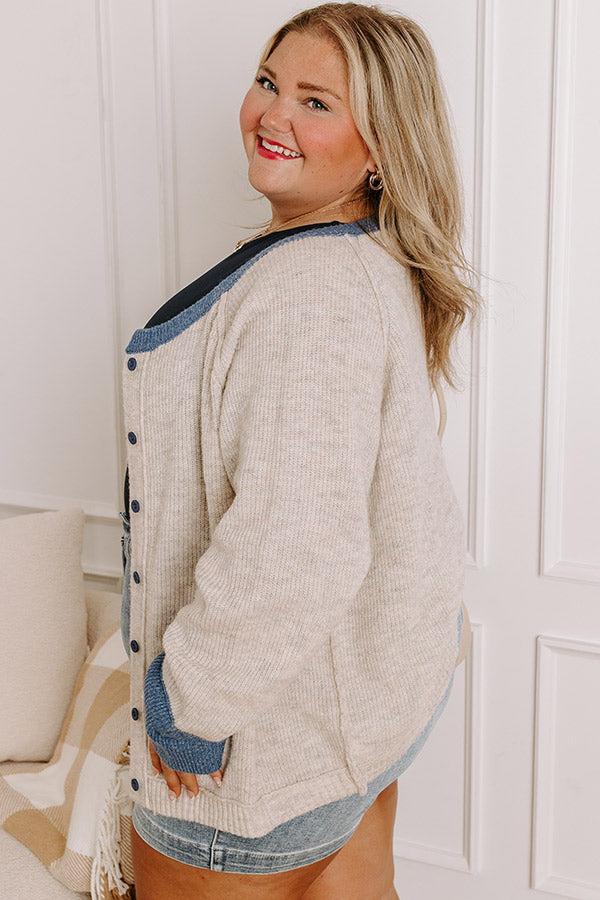 Falling Leaves Knit Cardigan Curves Product Image