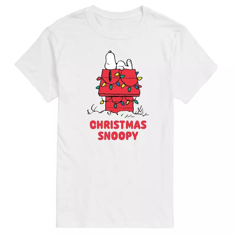 Men's Peanuts Christmas Snoopy Graphic Tee, Size: Small, White Product Image