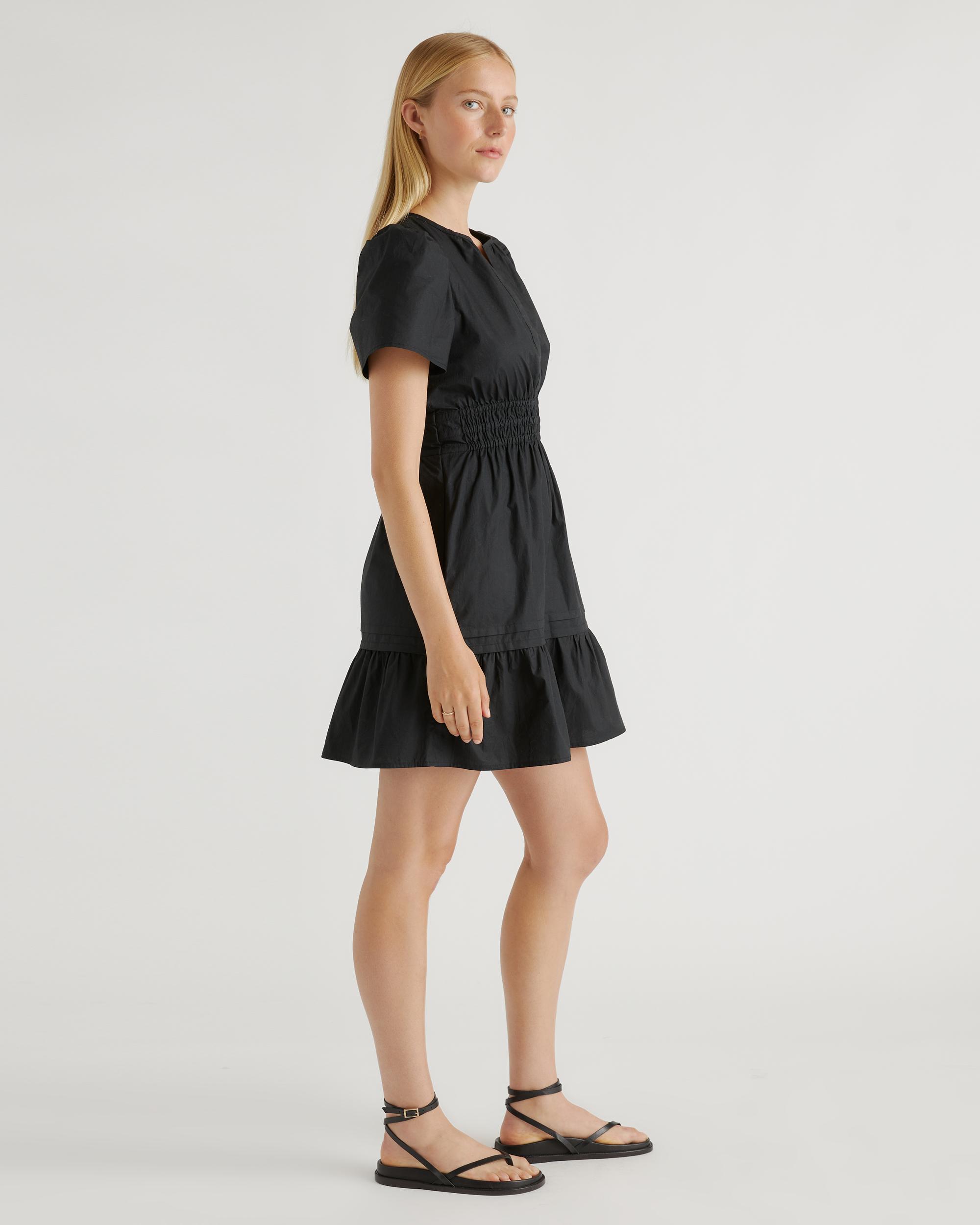 Quince | Women's Poplin Tiered Mini Dress Organic Cotton Product Image