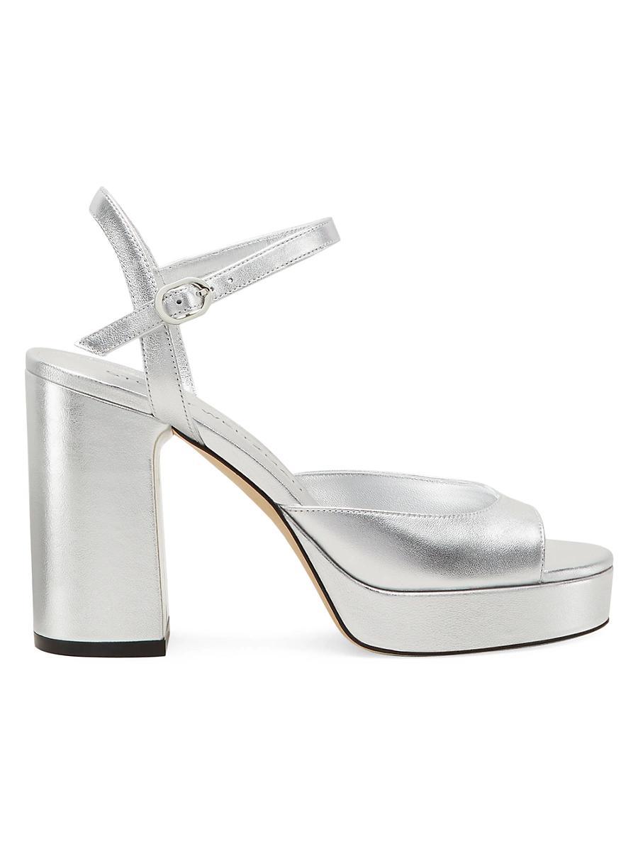 Womens Dayna II 100MM Metallic Leather Platform Sandals Product Image