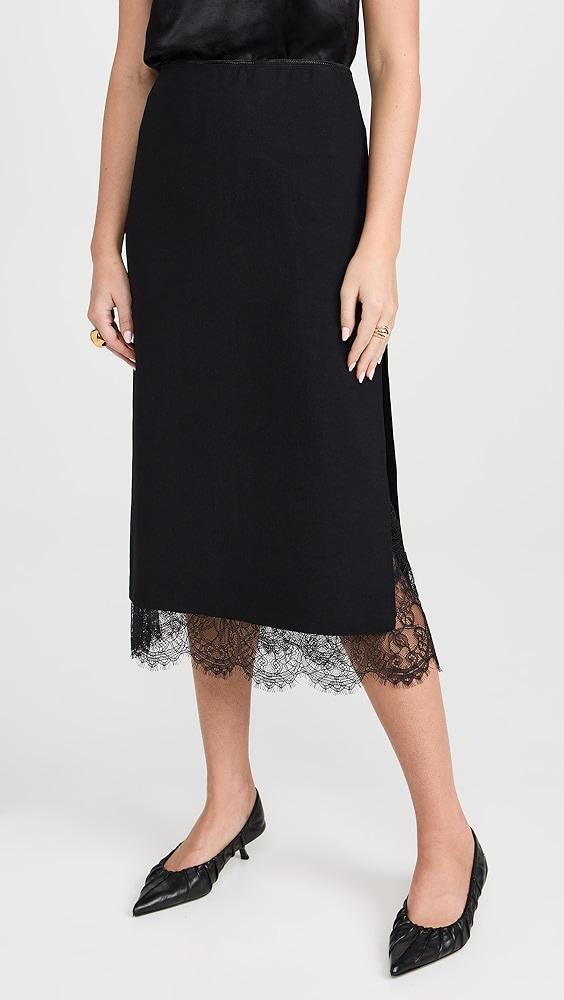 Vince Lace Paneled Straight Skirt | Shopbop Product Image