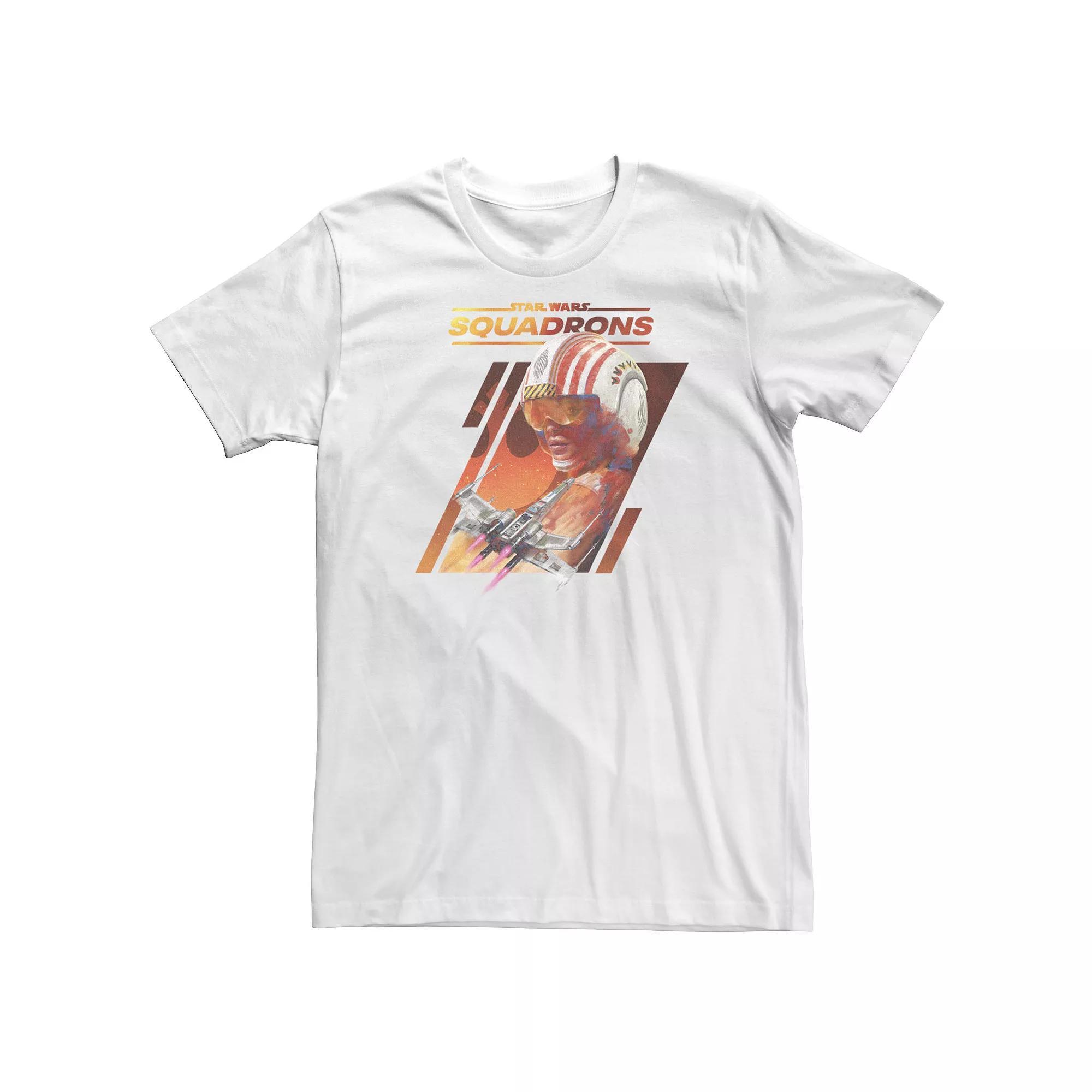 Big & Tall Star Wars: Squadrons Rebel X-Wing Panels Tee, Men's, Size: 3XLT, White Product Image