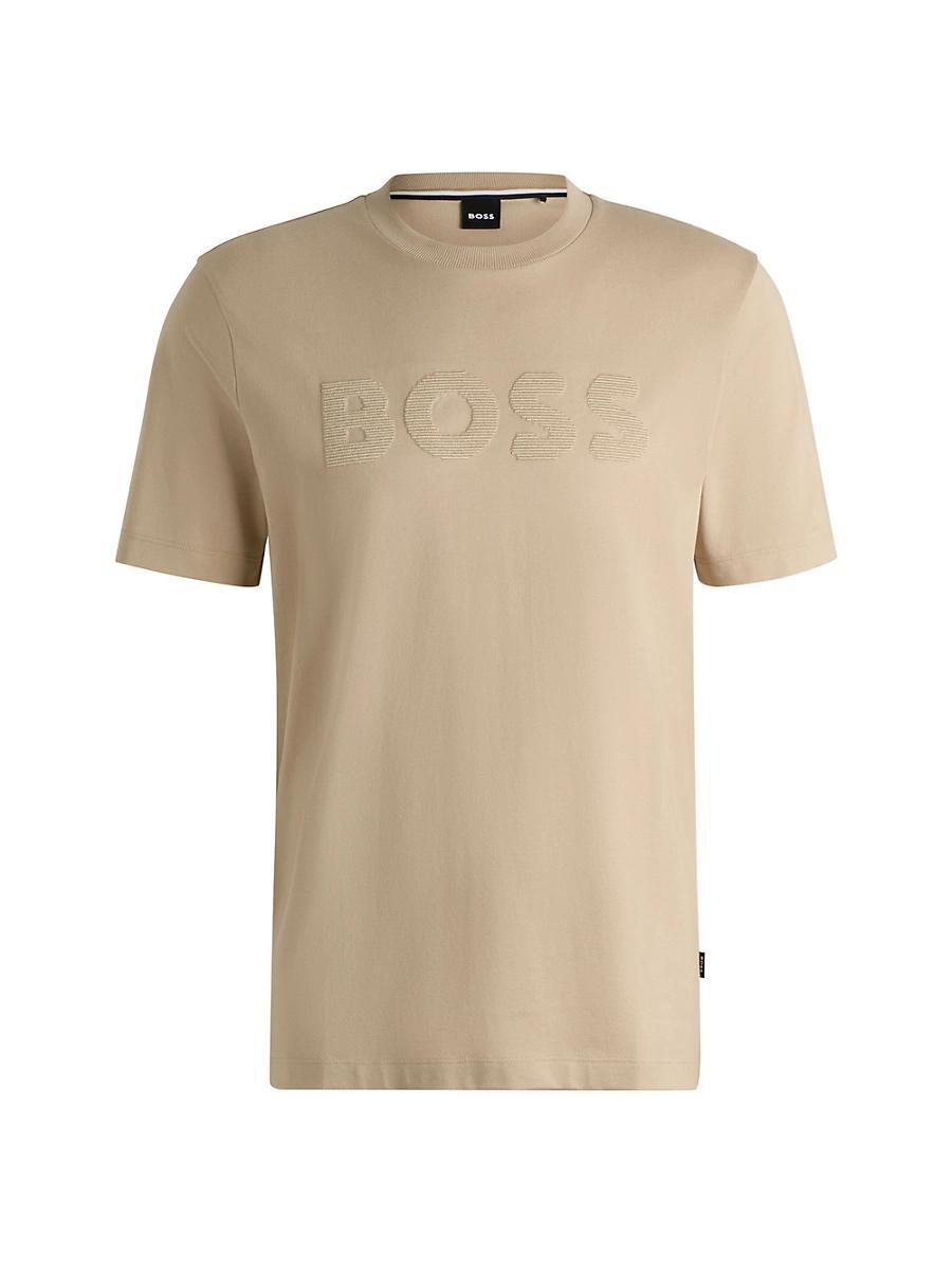 Mens Cotton-Jersey T-Shirt with Logo Artwork Product Image