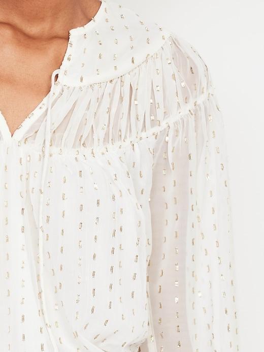 Tie-Front Chiffon Top Product Image