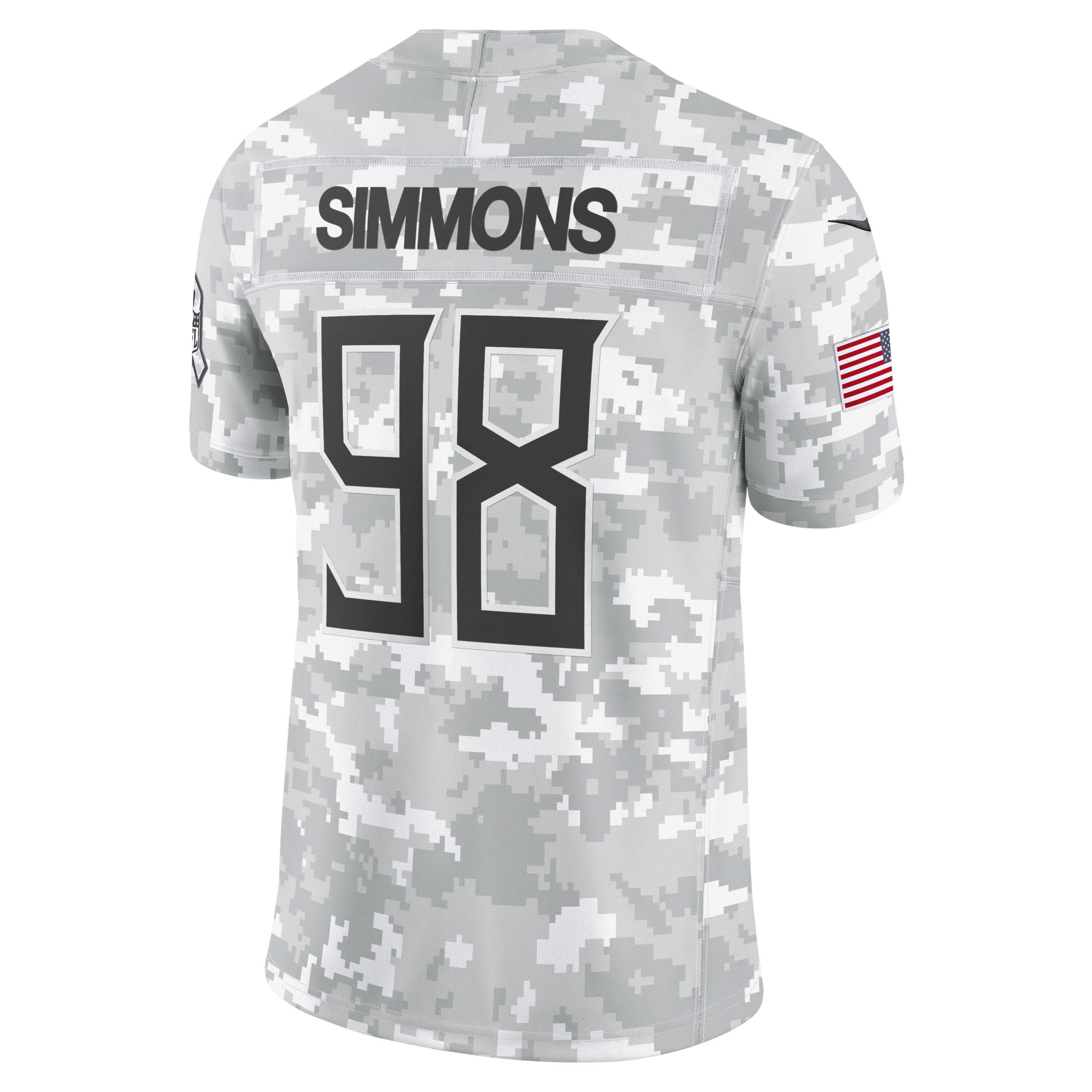 Men's Nike Jeffery Simmons Arctic Camo Tennessee Titans 2024 Salute to Service Limited Jersey, Size: 3XL, Team Product Image