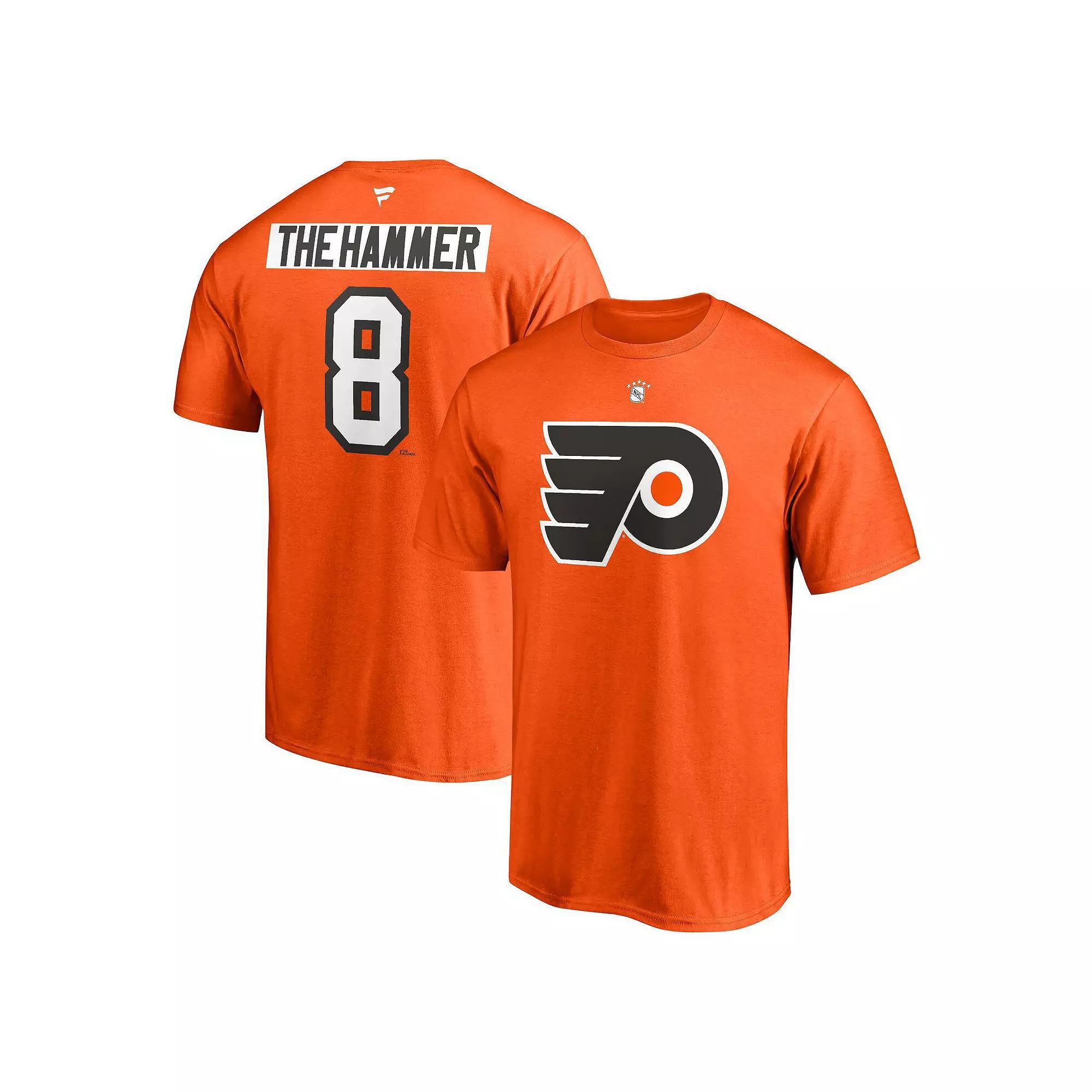 Men's Fanatics Branded Dave Schultz Orange Philadelphia Flyers Authentic Stack Retired Player Nickname & Number T-Shirt, Size: Large, Fly Orange Product Image