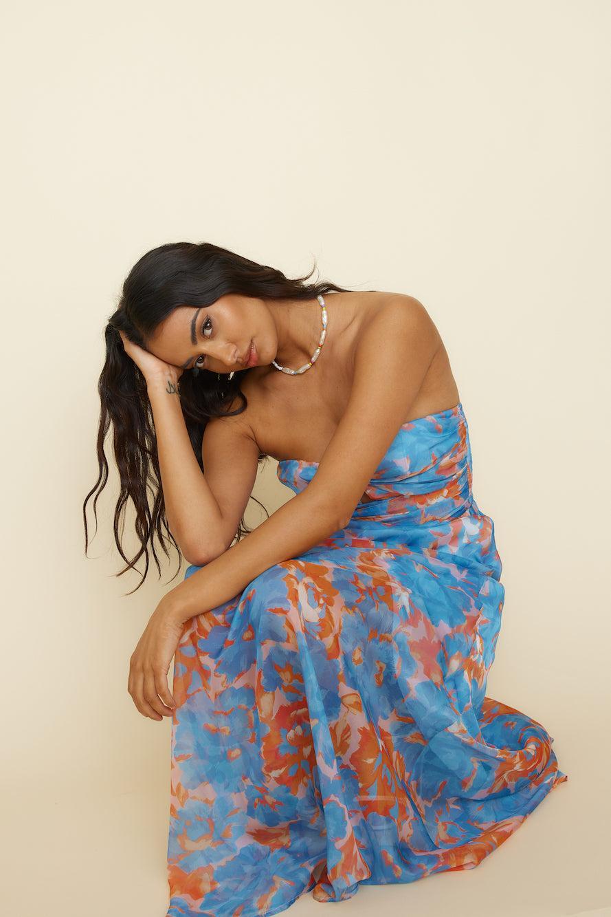 Summer Hope Maxi Dress Blue Product Image