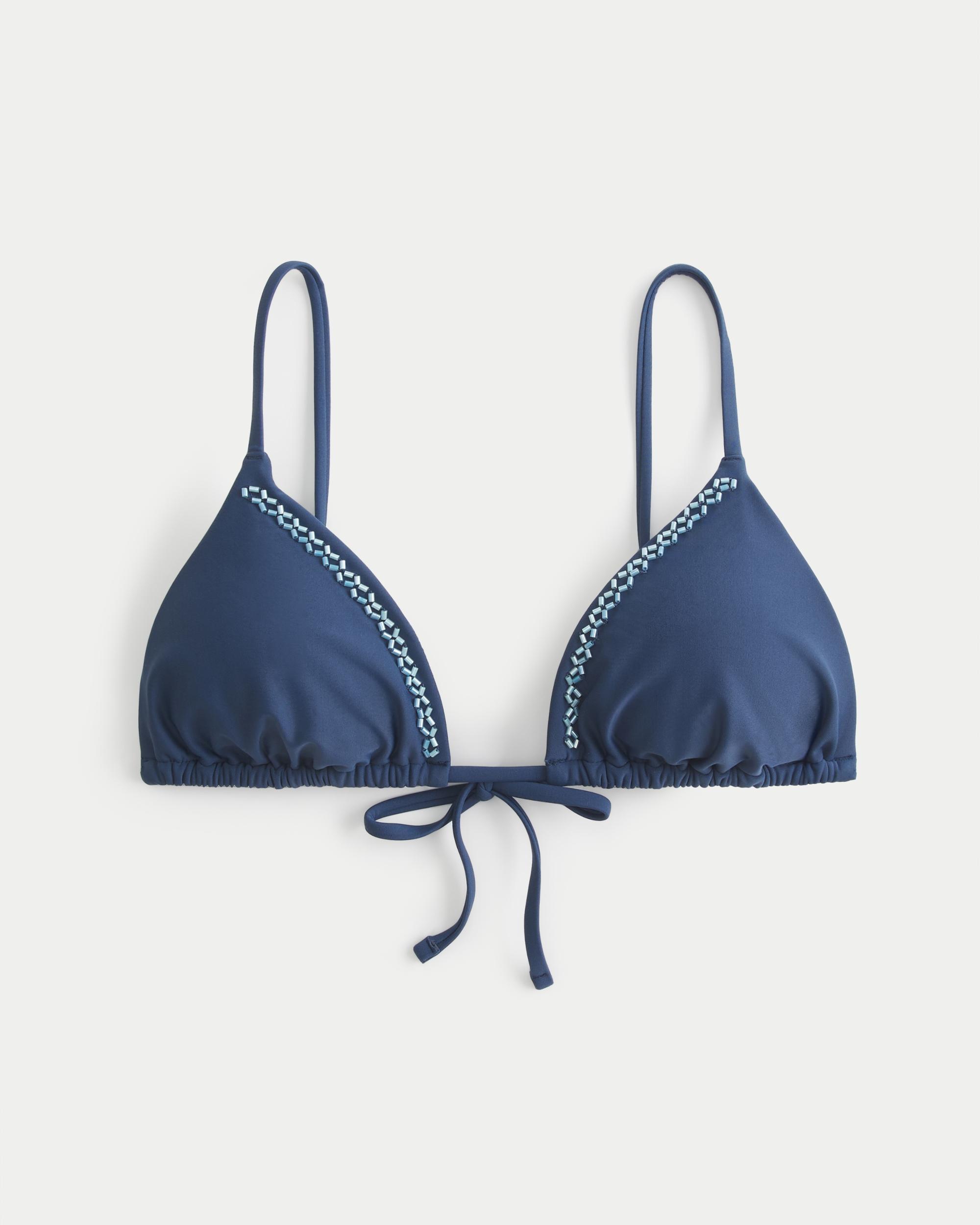Embellished Triangle Bikini Top Product Image