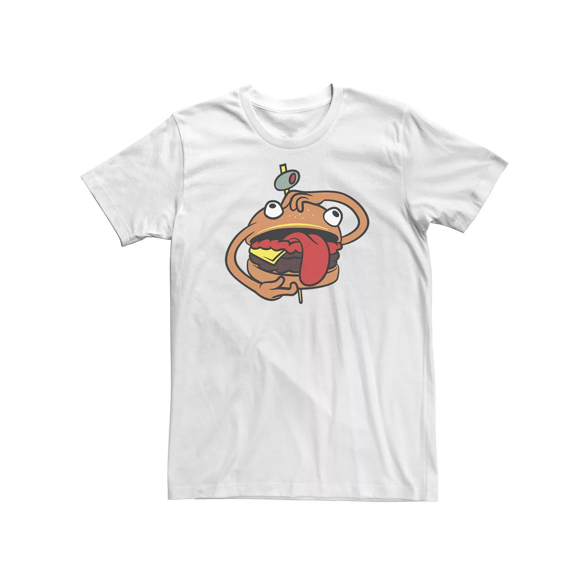 Men's Fortnite Durrr Burger Logo Tee, Size: Large, White Product Image
