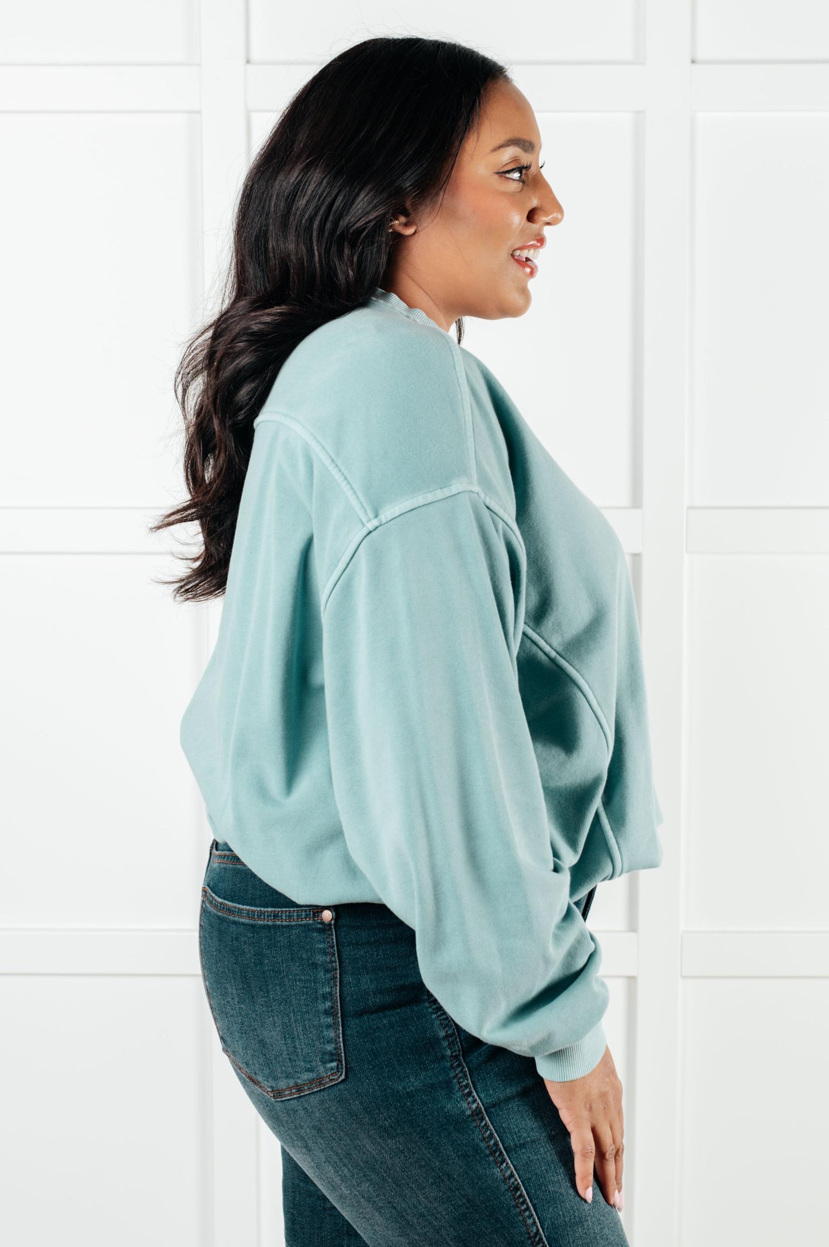 Beyond the Basics Pullover in Blue Grey (Online Exclusive) Product Image