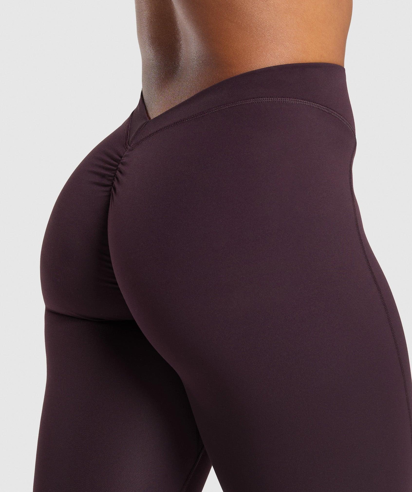 Gymshark Lifting Dipped Waistband Leggings - Plum Brown Female Product Image