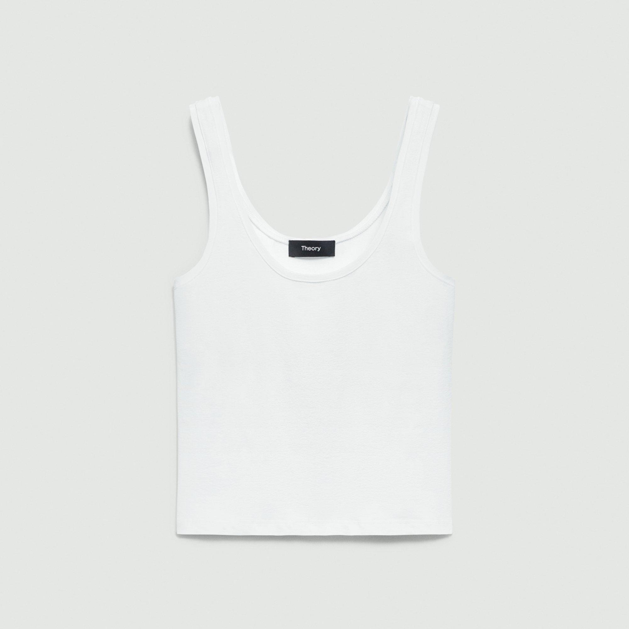 Stretch Nylon Cropped Tank Top | Theory Product Image