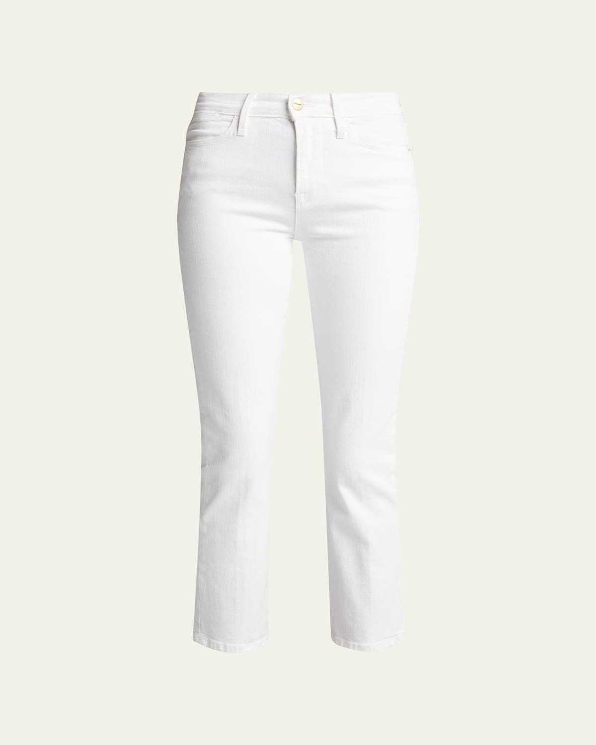 Frame Le High Rise Straight Ankle Jeans in Blanc Product Image