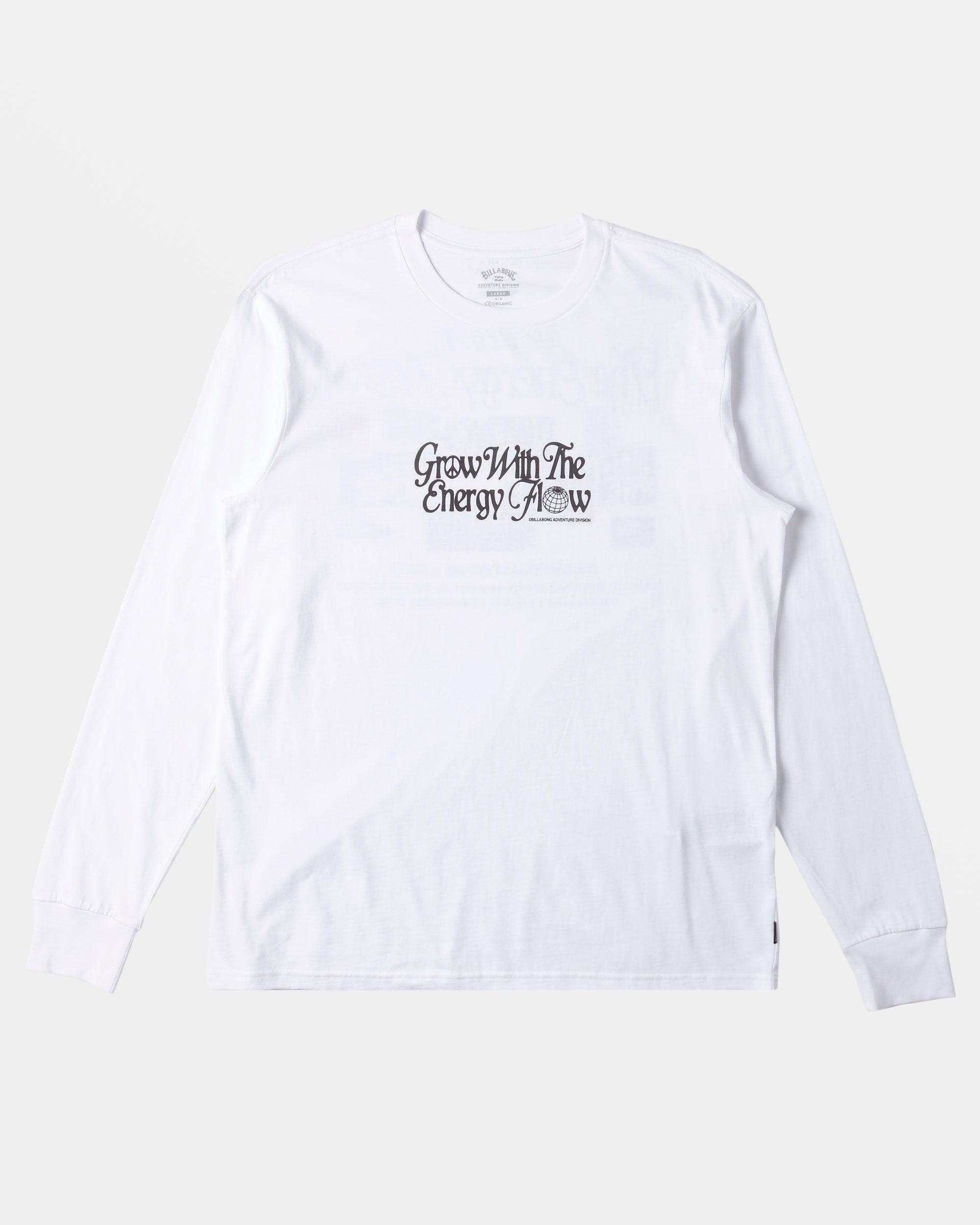 Grow Long Sleeve T-shirt - White Male Product Image