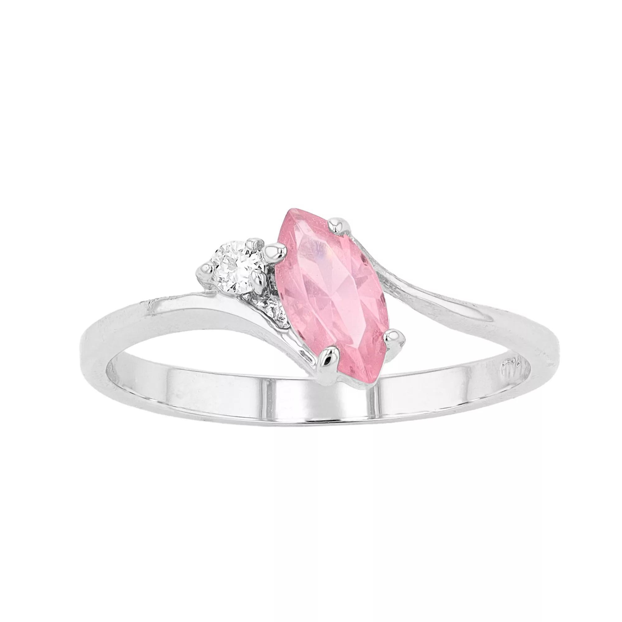 Traditions Jewelry Company Sterling Silver Crystal Birthstone Marquise Ring, Women's, Size: 9, October Product Image