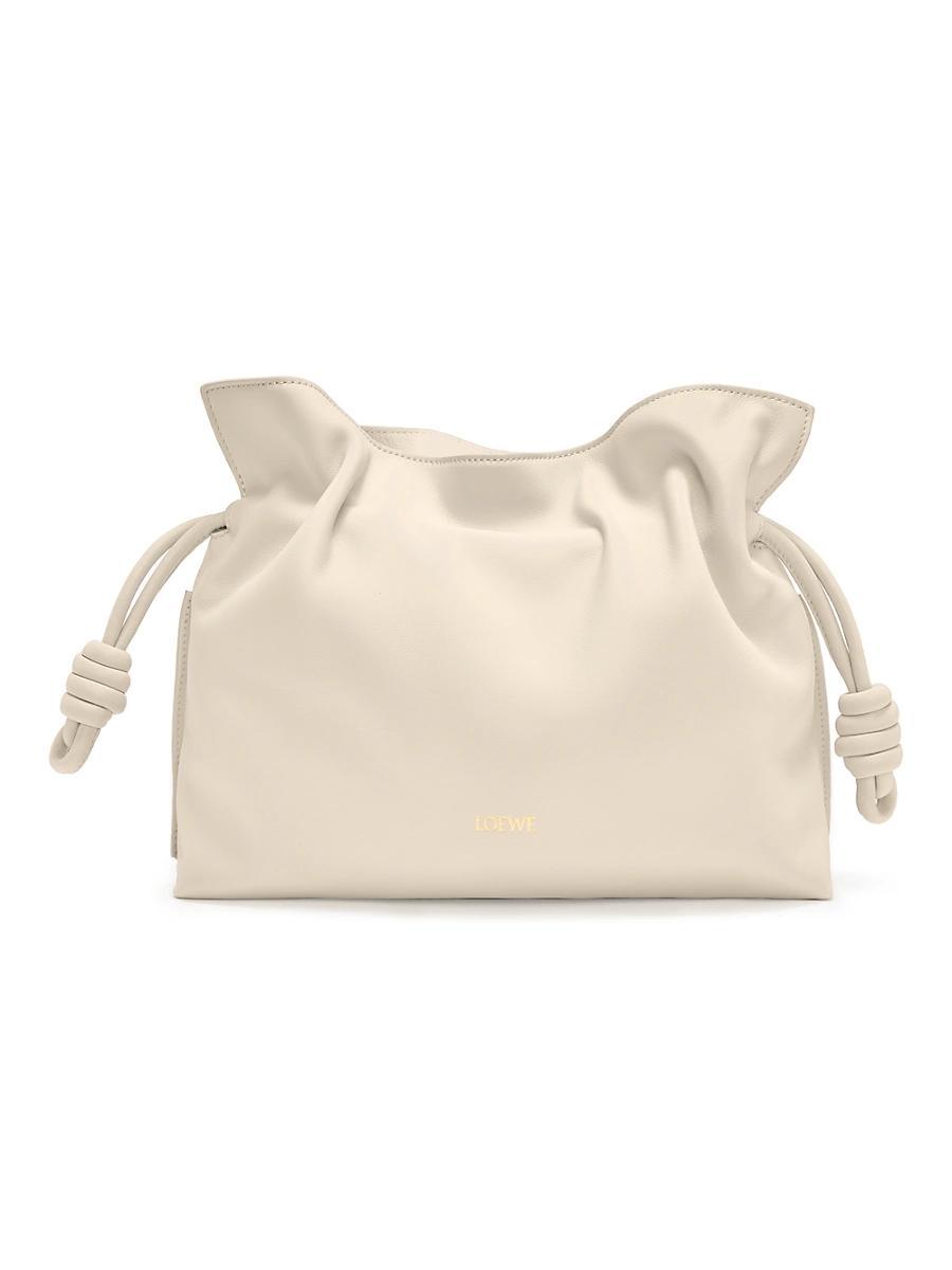 Womens Flamenco Leather Drawstring Clutch Product Image