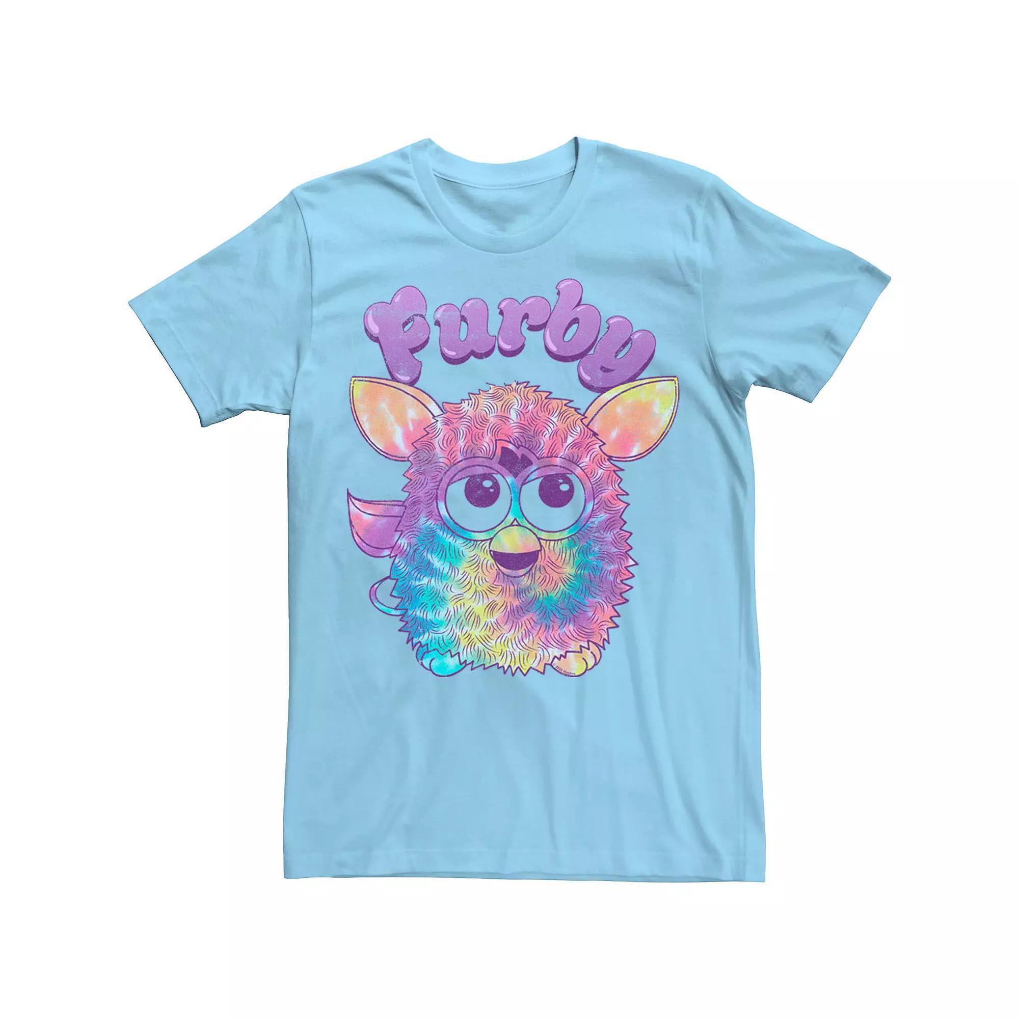 Men's Furby Tie Dye Portrait Tee, Size: Small, Light Blue Product Image