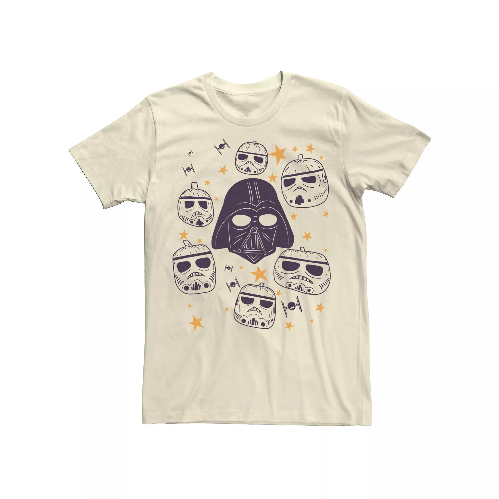 Mens Star Wars Darth Vader & Trooper Pumpkins Graphic Tee Product Image