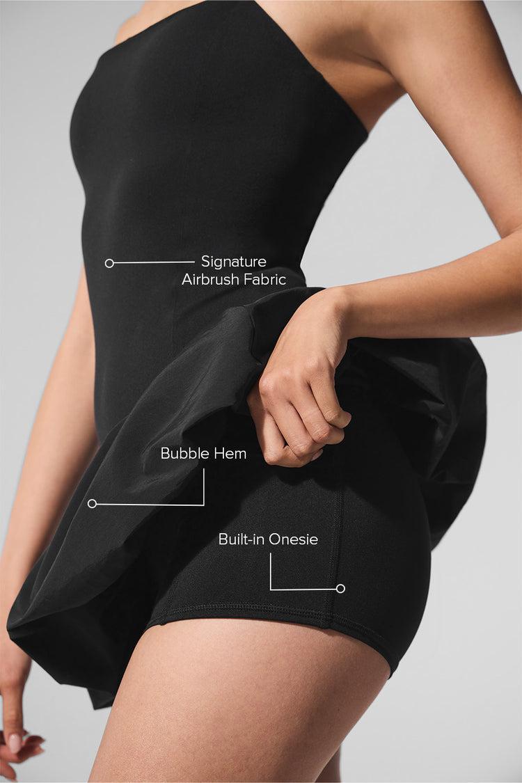 Airbrush Love Match Tennis Dress - Black Product Image