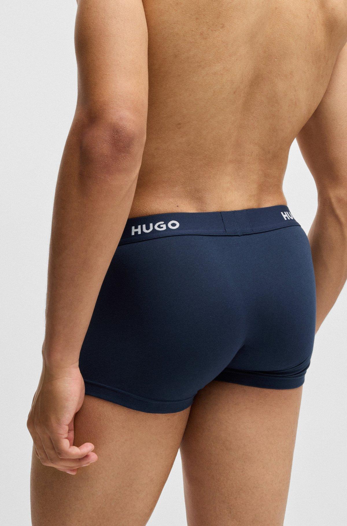 Three-pack of stretch-cotton trunks with logo waistbands Product Image
