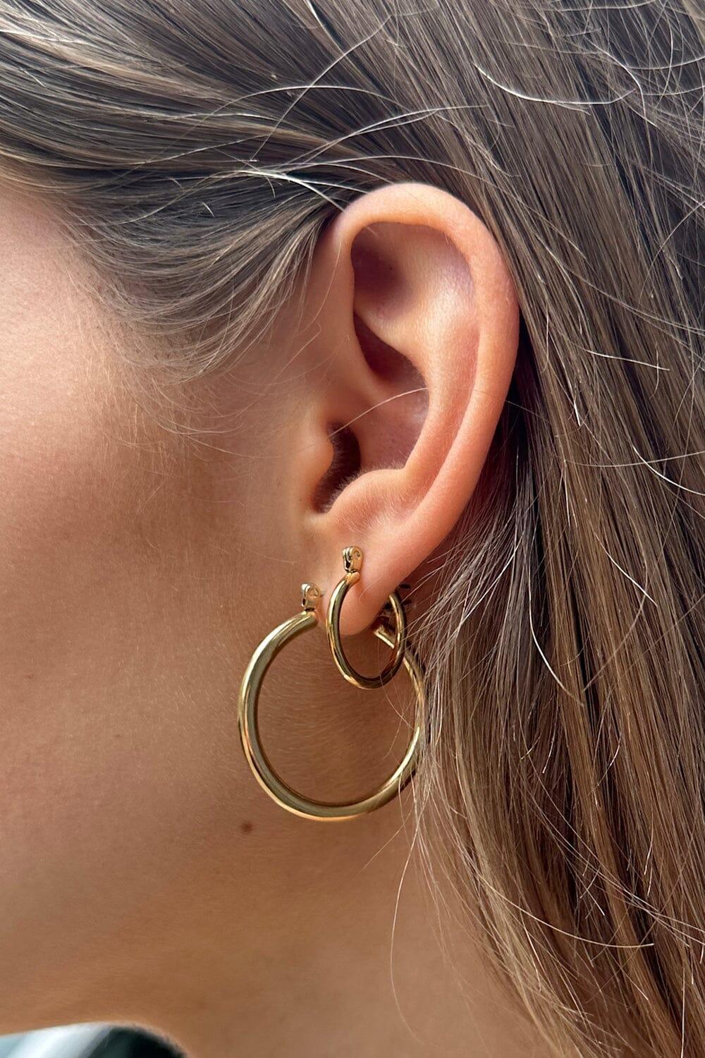 Stainless Steel Hoop Earring Set Product Image