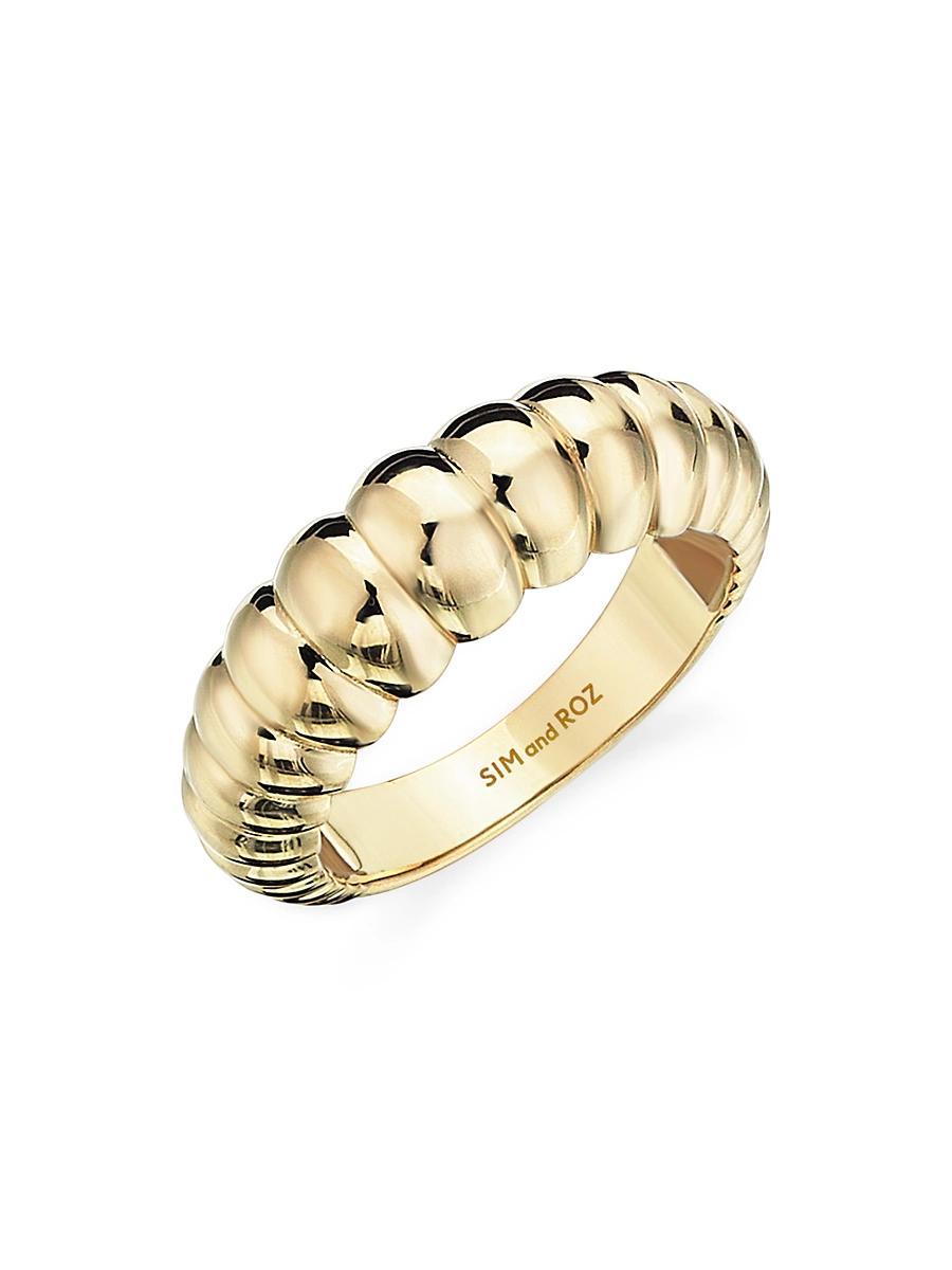 Womens Connected Morphose 14K Yellow Gold Fluted Ring Product Image