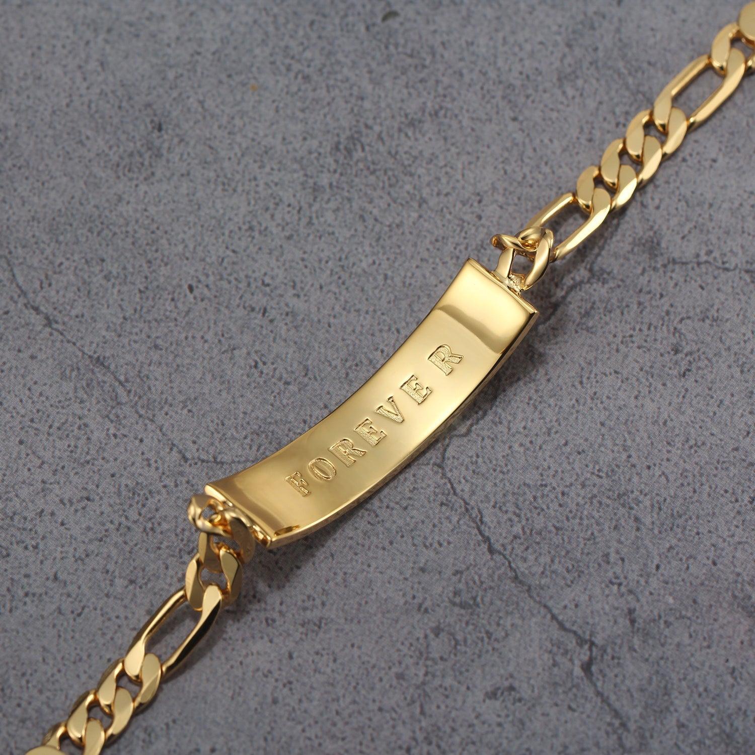 Touchstone Forever ID Link Bracelet in Gold Product Image