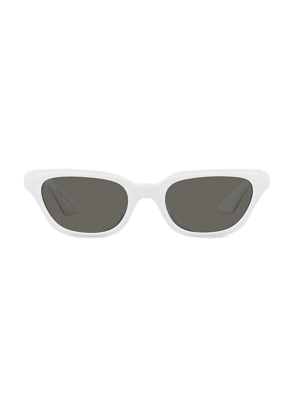 1983C White Acetate & Crystal Cat-Eye Sunglasses Product Image