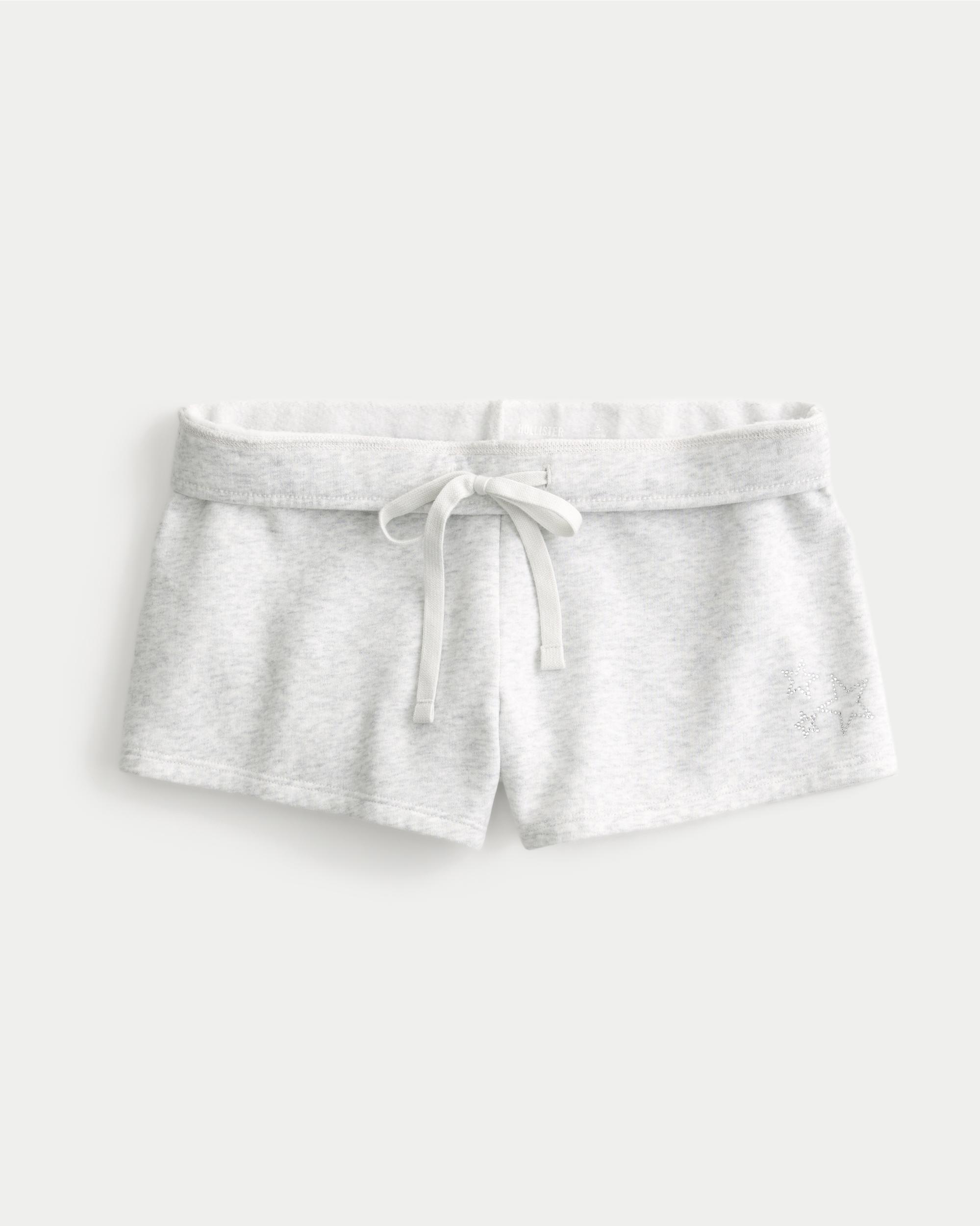 Number Graphic Mini Fleece Shorts Product Image