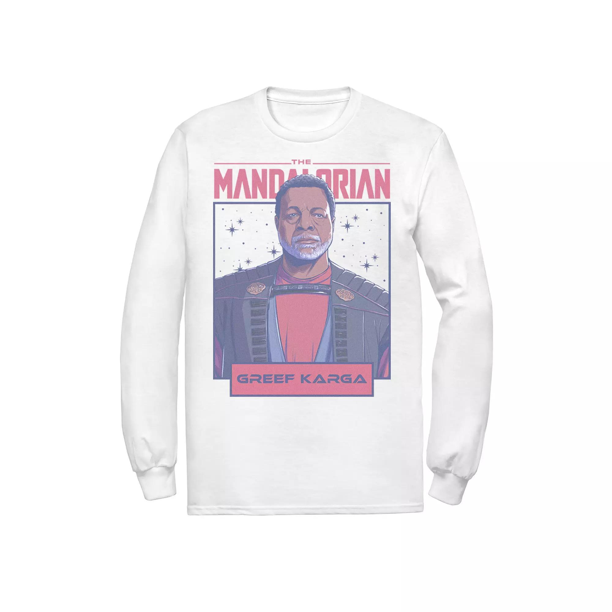 Men's Star Wars The Mandalorian Greef Karga Portrait Panel Tee, Size: XXL, White Product Image