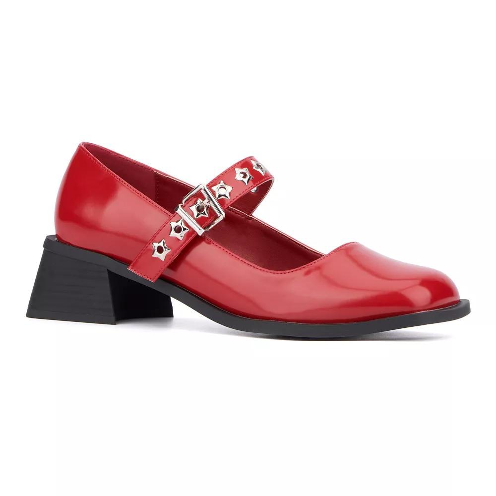 Olivia Miller Asteroid Womens Star Accented Maryjane Block Heels Product Image