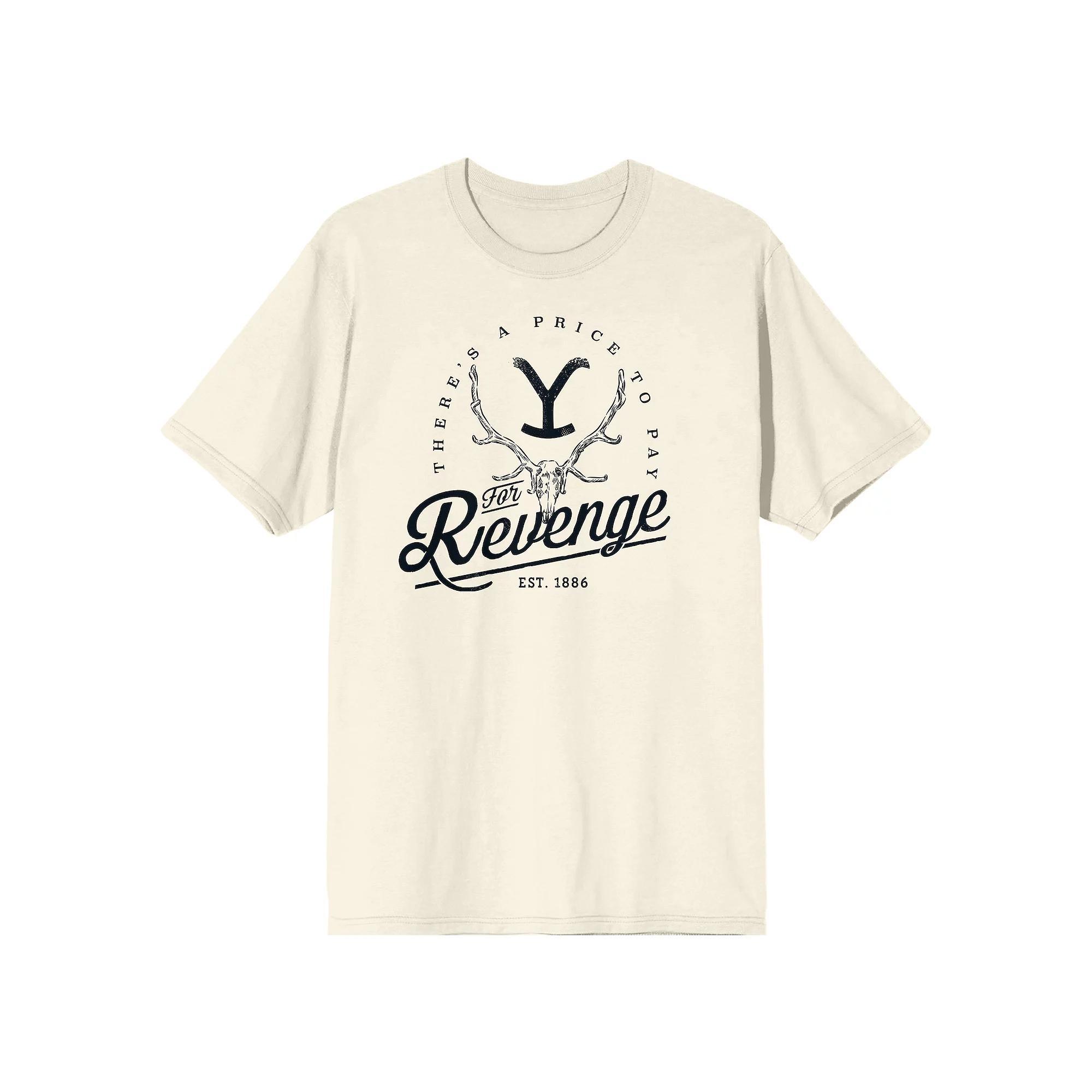 Men's Yellowstone Logo Revenge Tee, Size: XXL, White Product Image
