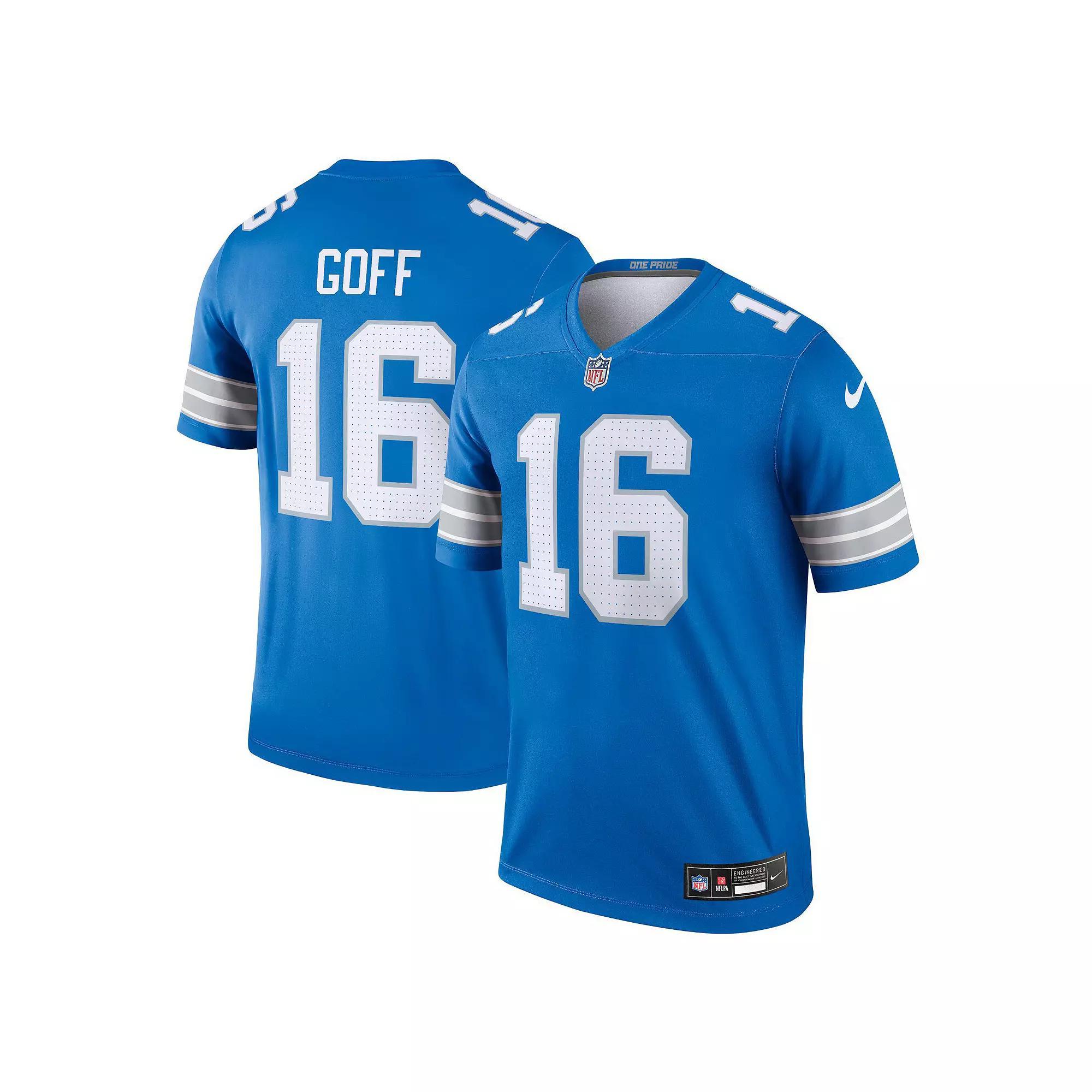 Men's Nike Jared Goff Blue Detroit Lions Legend Jersey, Size: Small Product Image