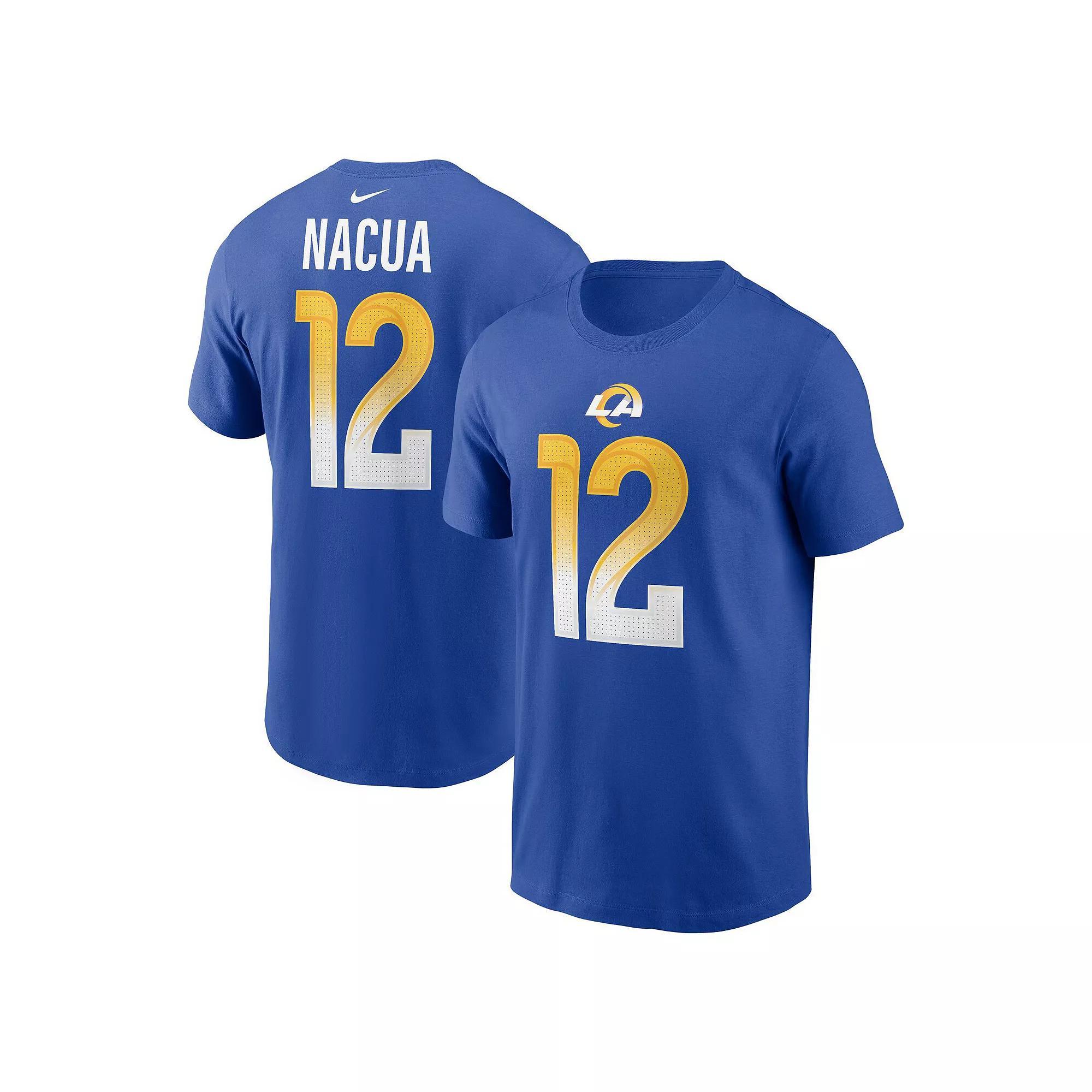 Men's Nike Puka Nacua Royal Los Angeles Rams Player Name & Number T-Shirt, Size: 2XL, Blue Product Image