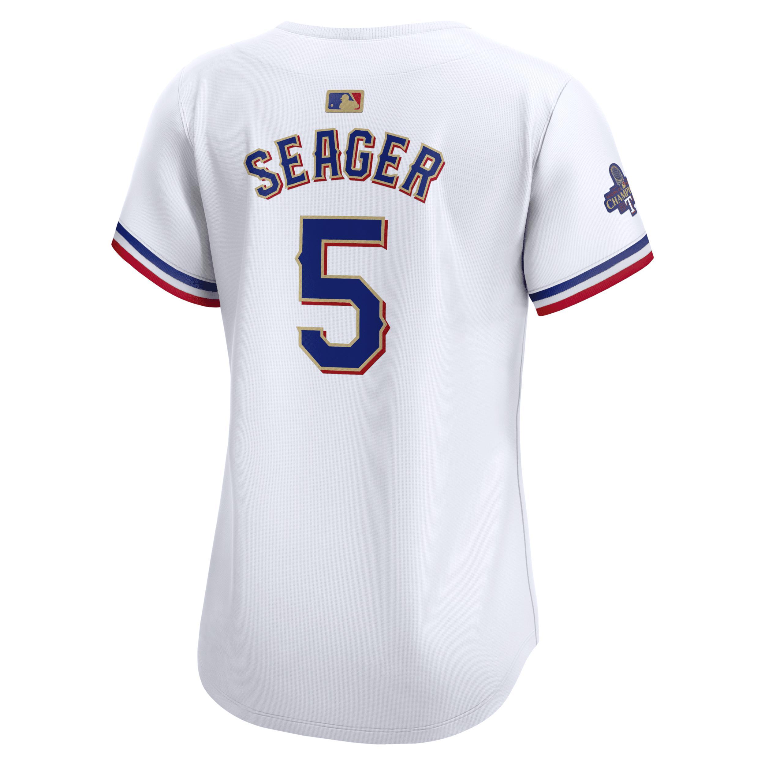 Womens Nike Corey Seager Texas Rangers 2024 Gold Collection Limited Player Jersey Product Image