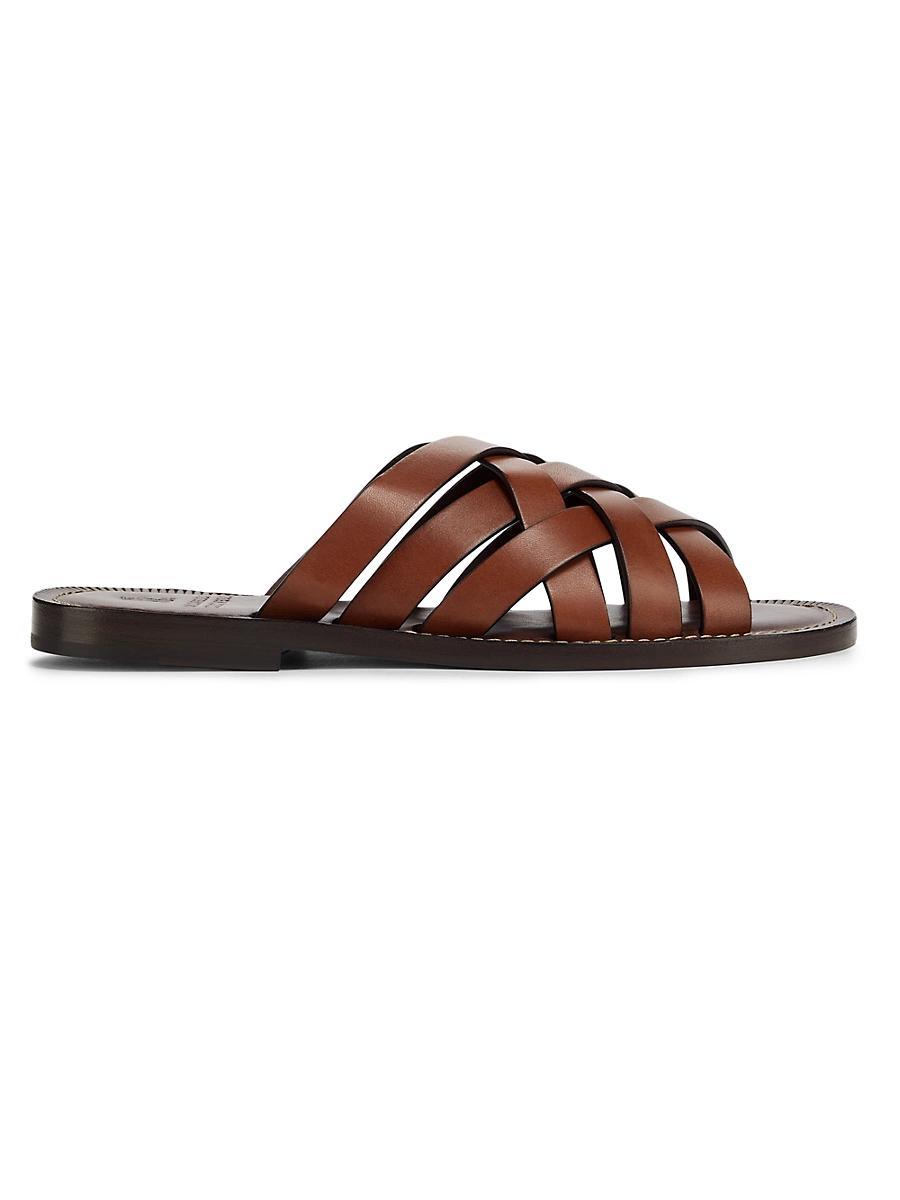 Mens Crisscross Leather Sandals Product Image