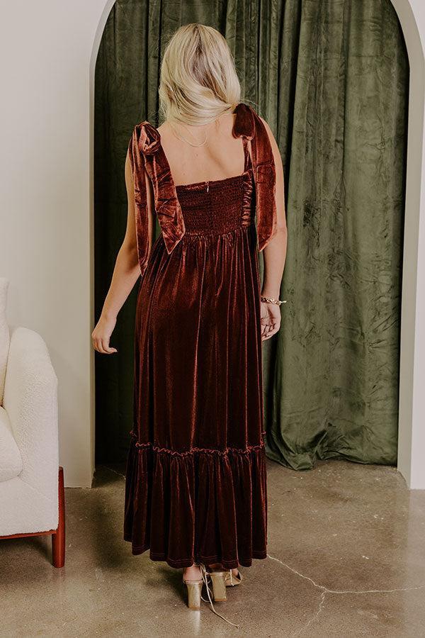 Cranberry Martini Velvet Midi in Chocolate Product Image