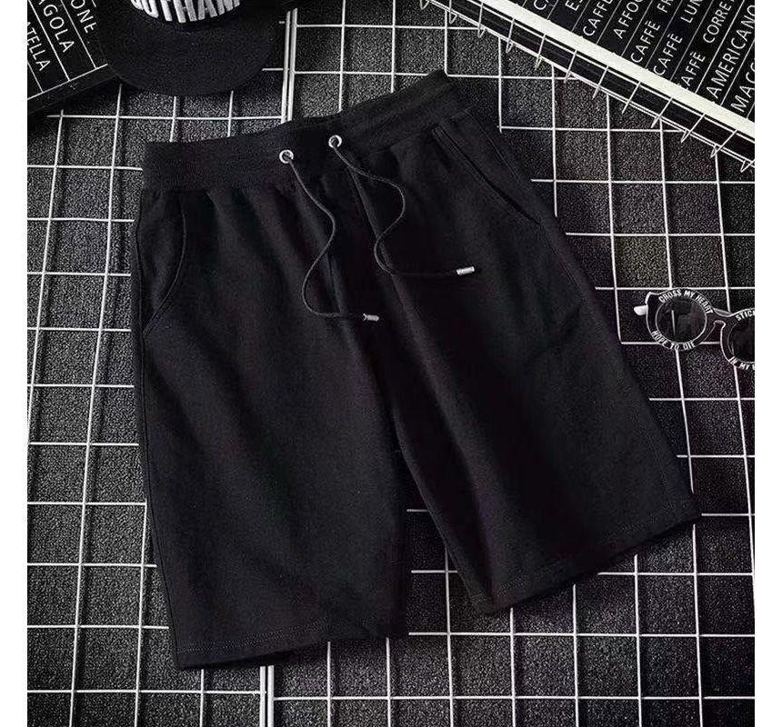 High Waist Plain Shorts / Sweatpants Product Image