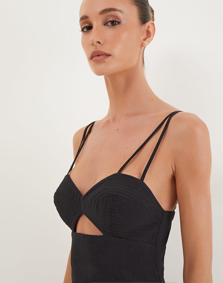 Tats Midi Dress - Black Product Image