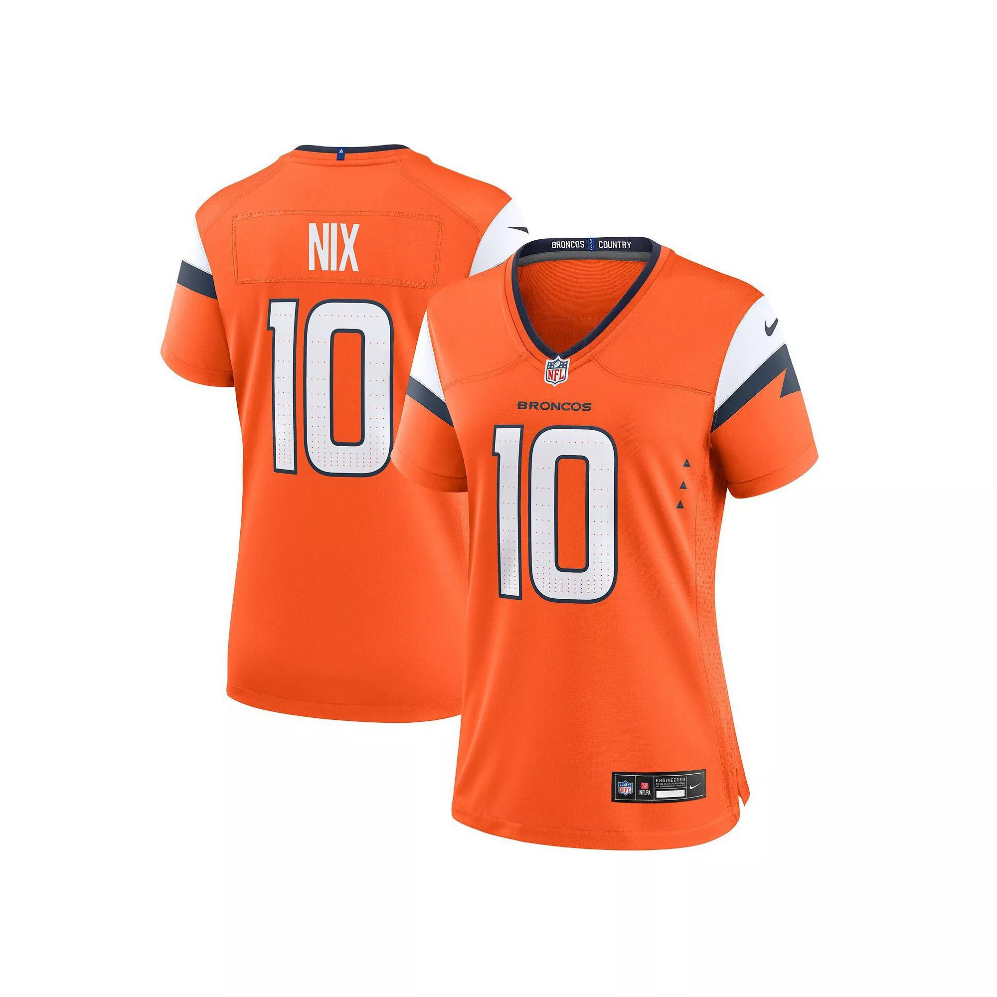 Women's Nike Bo Nix Orange Denver Broncos Game Jersey, Size: XL Product Image