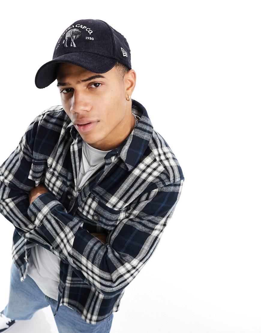 Only & Sons flannel check overshirt in khaki Product Image