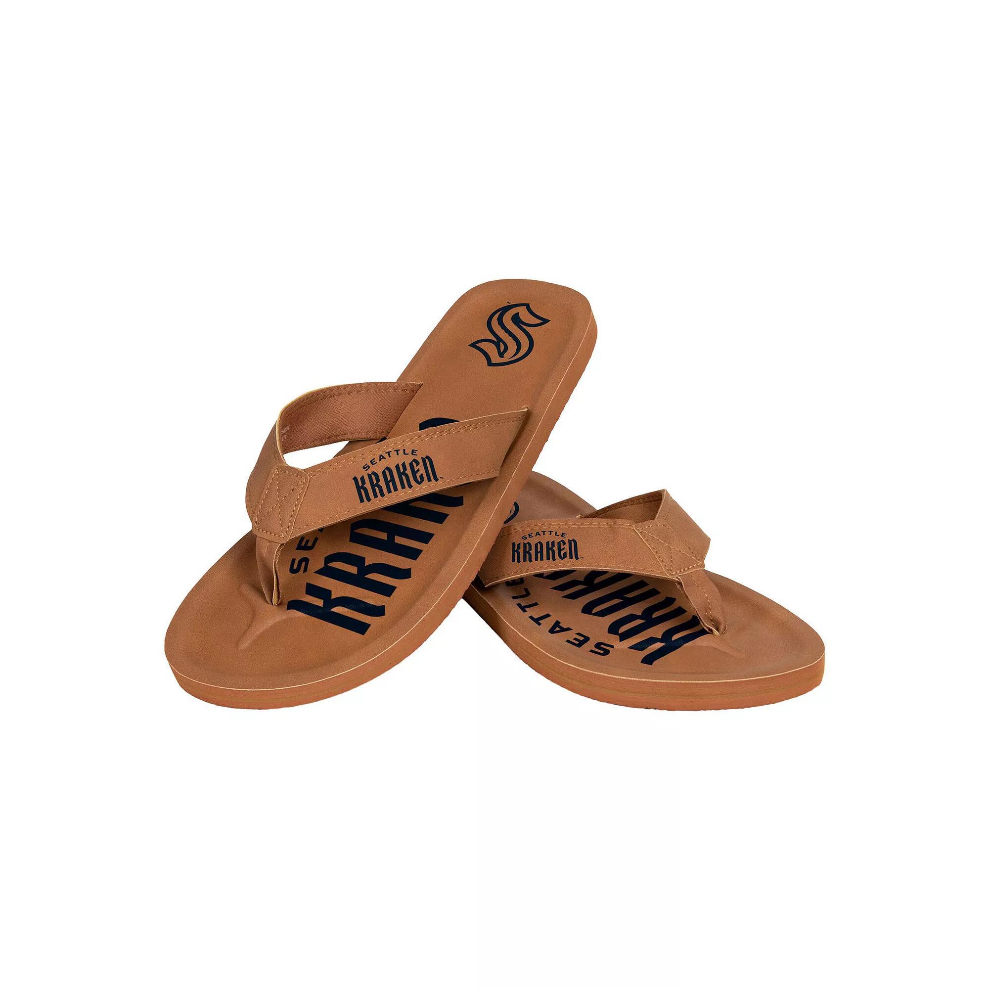 Men's FOCO Seattle Kraken Color Pop Flip-Flop Sandals, Size: Small, Krk Team Product Image