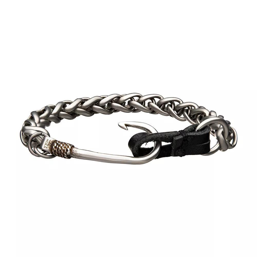 Men's Antiqued Stainless Steel Hook Chain Bracelet, Size: 8.25", Multi Product Image