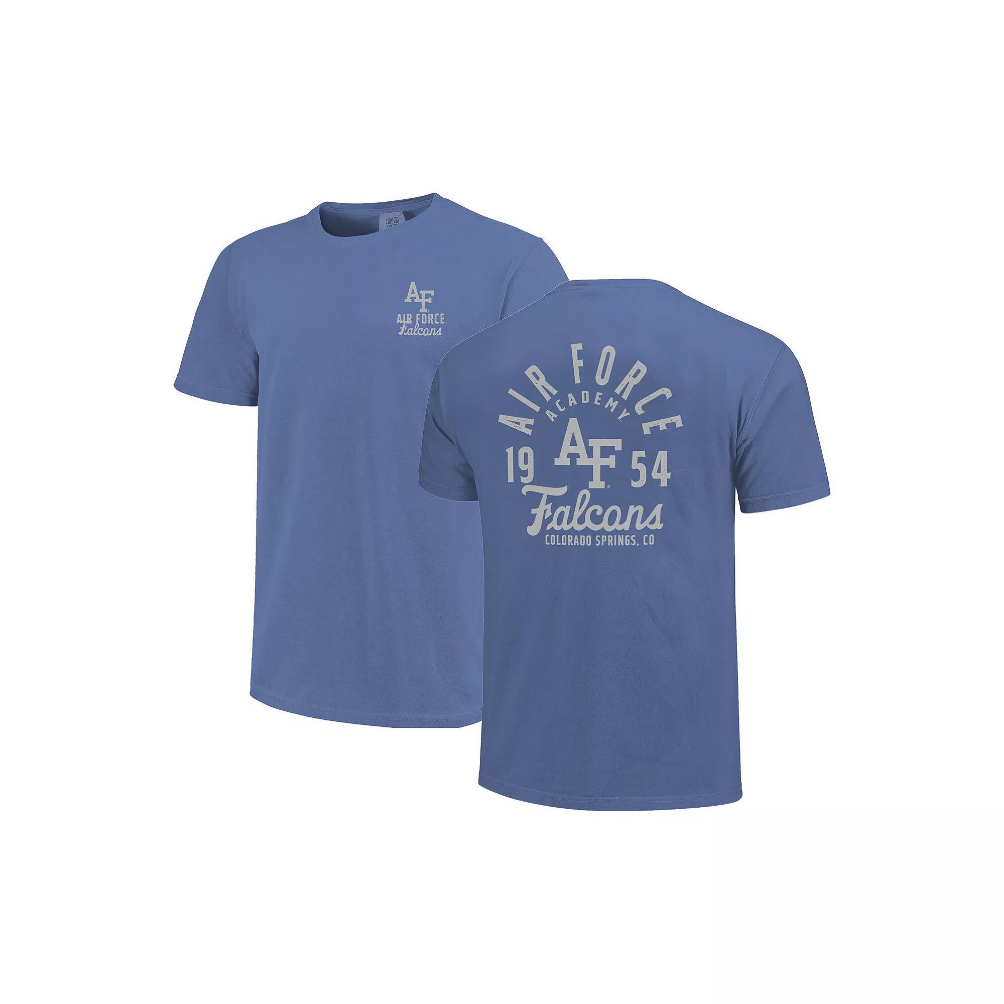 Men's Royal Air Force Falcons Comfort Colors Mascot Overlay T-Shirt, Size: 2XL, Afa Blue Product Image