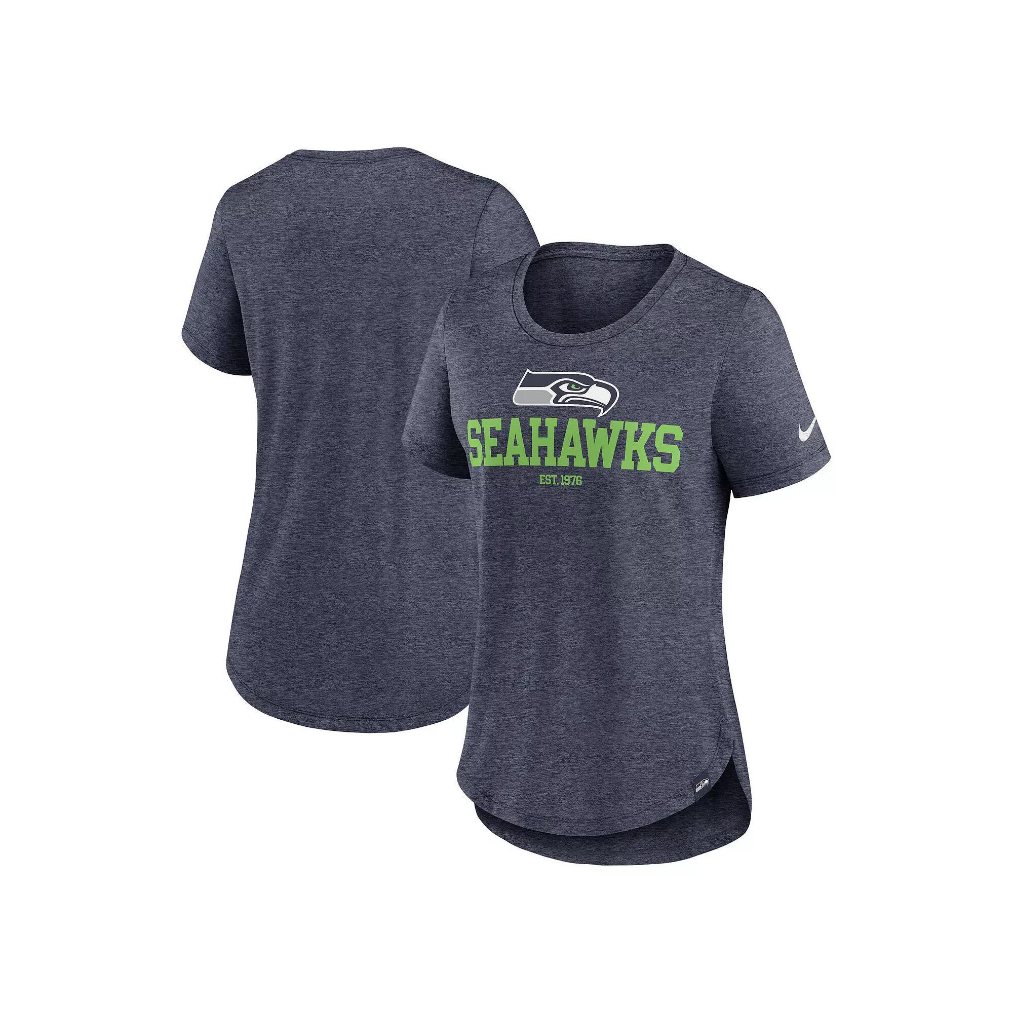 Women's Nike Black Texas Rangers Big Swoosh Tri-Blend Scoop Neck T-Shirt, Size: Small Product Image