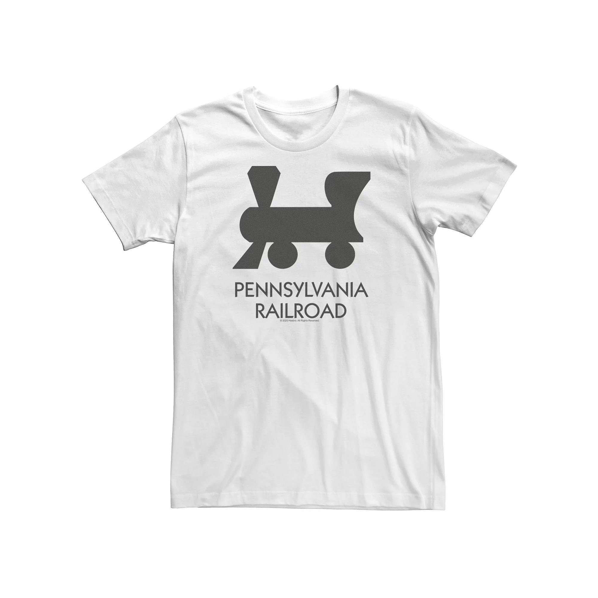 Big & Tall Monopoly Pennsylvania Railroad Tee, Men's, Size: 4XLT, White Product Image