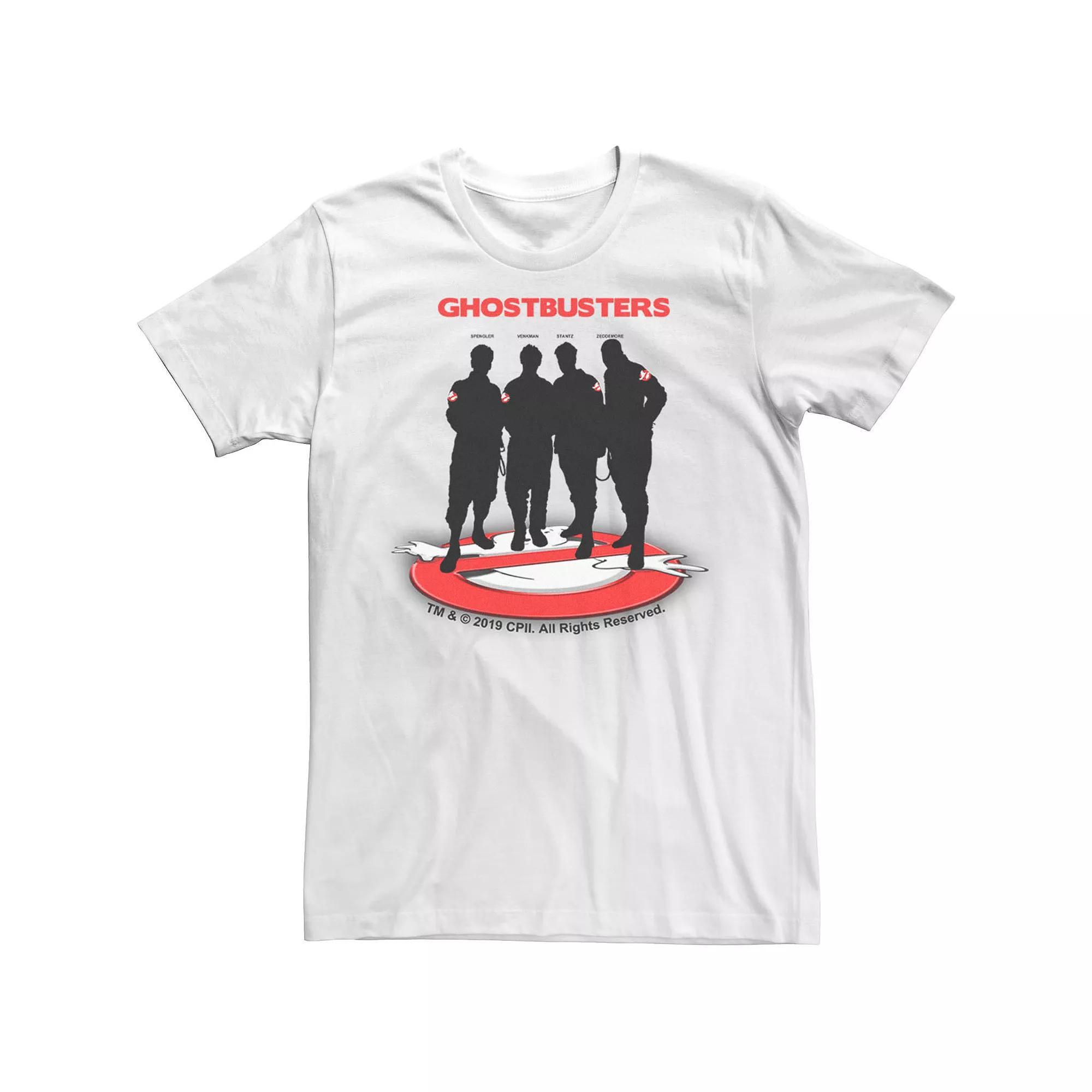 Mens Ghostbusters Group Shot Silhouette Poster Tee Product Image